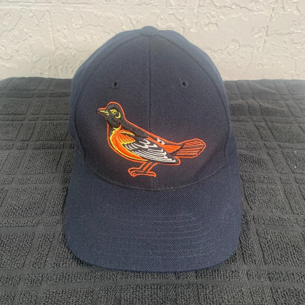 Vtg Baltimore Orioles Hat Cap Snapback Blue Orange Logo Athletic MLB Mens